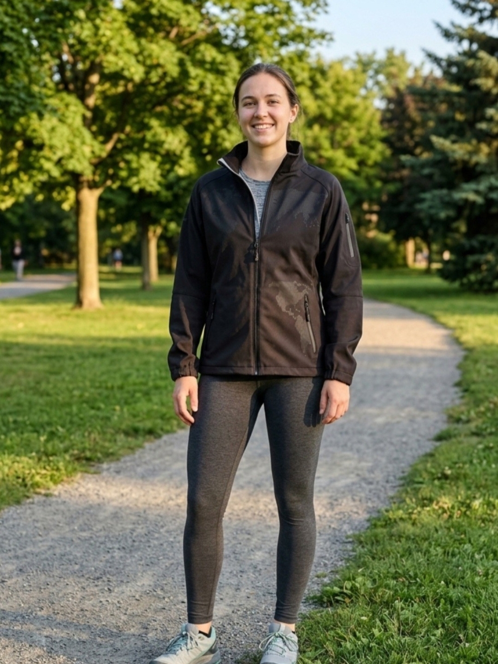 Black Softshell Jacket - Women's Lightweight Zip-Up